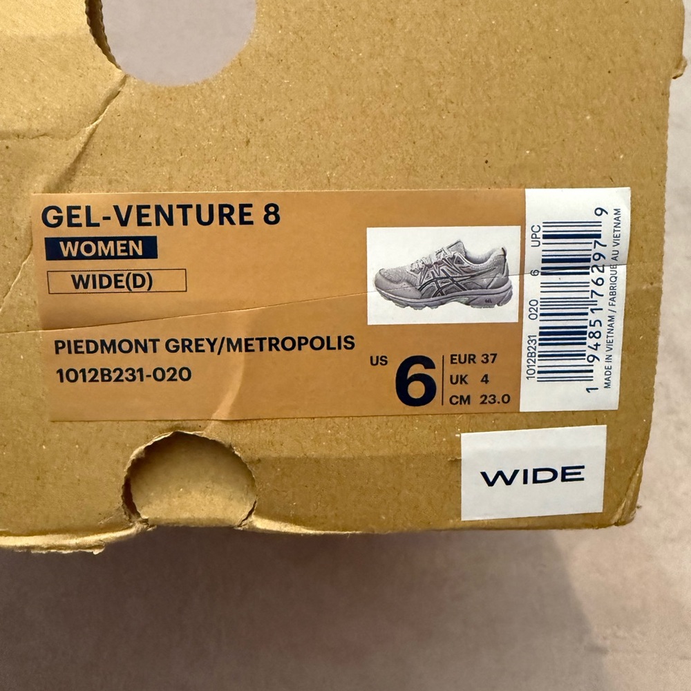 ASICS GEL Venture 6 Women’s Size 6W Wide Trail Running Shoes NWT Damaged Box - Picture 5 of 7